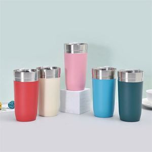 Custom Logo 16Oz Double Wall Stainless Steel Beer Cup 450Ml Stainless Steel Insulated Cup <b>Drum</b> Double Wall - Product Image 4