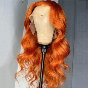Parrucca Frontale 13x4 HD con Pizzo Invisibile 360, Colore Zenzero Arancione, Ondulata, in Capelli Umani Vietnamiti - Product Image 2
