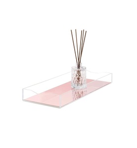 Bandeja acrílica de mármol blanco con flor rosa de diseño fabuloso, bandeja acrílica de la mejor calidad para mesa, bandeja acrílica decorativa - Product Image 6