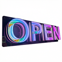 Enseigne publicitaire LED 3D à effet miroir infini, lettres lumineuses personnalisées en acrylique néon, panneau RGB, logo d'entreprise, boutique, IP65
