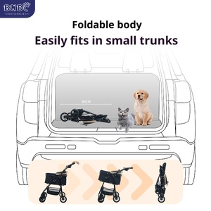 Xe Đẩy Con Chó Giỏ Hàng Tàu Sân Bay 4 Bánh Xe Lớn Có Thể Tháo Rời Vật Nuôi Xe Đẩy Cho Chó Gấp Con Chó Và Mèo Xách Tay Vật Nuôi Xe Đẩy Cho Du Lịch - Product Image 6
