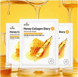 Mascarilla Facial de Hidrogel con Colágeno y Miel, Coreana, Antienvejecimiento, Equilibra los Poros y el Sebo, Calmante, Suavizante e Iluminadora - Product Image 4