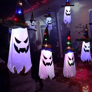 Luces <span class=keywords><strong>de</strong></span> Cadena <span class=keywords><strong>de</strong></span> Halloween para Exteriores, Luces <span class=keywords><strong>LED</strong></span> Colgantes <span class=keywords><strong>con</strong></span> Diseño <span class=keywords><strong>de</strong></span> <span class=keywords><strong>Sombrero</strong></span> <span class=keywords><strong>de</strong></span> <span class=keywords><strong>Bruja</strong></span> y Fantasma, Decoración para Interiores y Exteriores, Patio, Jardín, Porche, Árbol, Puerta, Fiestas - Product Image 4