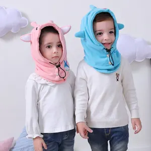 RTS simpatici bambini peluche animali in pile polare cappello passamontagna per bambini cappello con teschio collo caldo inverno cappello e sciarpa per ragazzi ragazze