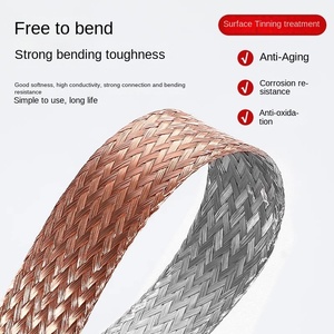 Fil de terre en cuivre tressé 2,5-240, 1 mètre, ruban conducteur, connexion souple, 220V, IP67, <span class=keywords><strong>isolation</strong></span> émaillée - Product Image 4