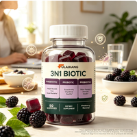 Bonbons Gommeux Biotiques 3-en-1 Marque Blanche OEM avec Probiotiques, Prébiotiques et Vitamine C pour le Soutien de la Santé Intestinale et Immunitaire – 60 Unités