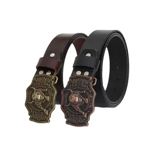 Vente en gros de boucles de ceinture mode euraméricaine bonne qualité pour hommes Punk personnalité métal en alliage de zinc boucles de ceinture de luxe