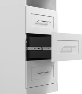 83-inch Walk-In Closet Organizer System Drawers Modern White Bedroom Furniture <strong>Wardrobe</strong> <strong>Cabinet</strong> - Product Image 4