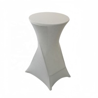 Housse de table de cocktail de luxe en spandex, noire, lavable, élastique, moderne, pour mariage et fête