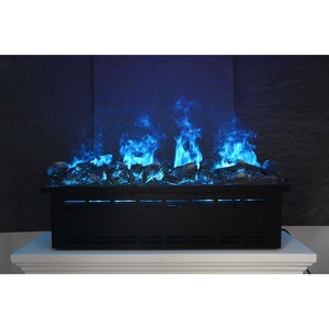 Chimenea Eléctrica Decorativa de Vapor de Agua <span class=keywords><strong>con</strong></span> Llama LED 3D Ajustable y Personalizable de 100cm, <span class=keywords><strong>con</strong></span> Leños Decorativos - Product Image 3