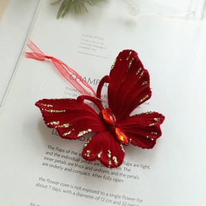Adornos Navideños de Lujo con Forma de Alce y Copos de Nieve Rojos, Decoraciones Colgantes para Fiestas Navideñas - Product Image 5
