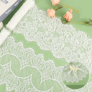 Handmade Embroidery Cording Chantilly French Eyelash <strong>Lace</strong> Trim Bridal Dress Veil <strong>Lace</strong> Trim - Product Image 1