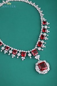 Anster Luxury <strong>Ruby</strong> <strong>Necklace</strong> Delicate Stone Fashion Jewelry <strong>Necklaces</strong> for Women Earrings Jewelry Wholesale - Product Image 4