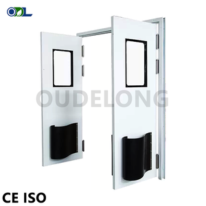 <span class=keywords><strong>Porte</strong></span> battante <span class=keywords><strong>double</strong></span> en acier inoxydable à fermeture automatique pour <span class=keywords><strong>atelier</strong></span> d'usine, utilisation intérieure - Product Image 6