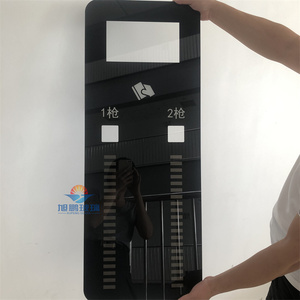 Station de charge panneau de verre écran en soie noir semi-transparent noir blanc motif/<span class=keywords><strong>texte</strong></span>/numéro/logo écran en soie verre trempé - Product Image 2
