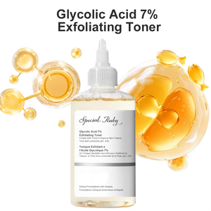 Ácido Glicólico 7% Orgánico Vegano, Ácido Hialurónico, Vitamina C, Iluminador, Antiarrugas, Exfoliante, Hidratante, Cosmético Líquido Facial - Product Image 6