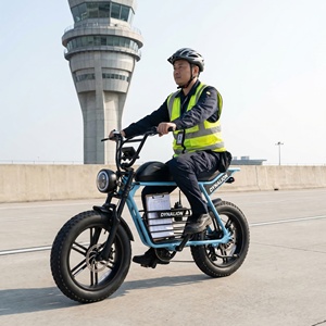 Bici Elettrica da Strada Retrò con Pneumatici Larghi e Telaio Rinforzato, con Cambio a 7 Velocità, Cruiser da Servizio per Percorsi Perimetrali Aeroportuali - Product Image 3