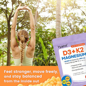 Capsule de supplément alimentaire à base d'huile de coco, de vitamine D3 et K2, faible en glucides et en sucre, pour la santé articulaire et le sommeil des adultes, avec support OEM/ODM - Product Image 3