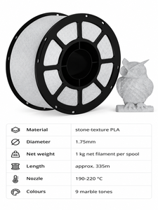 Filamento de Impresora 3D PLA con Acabado de Textura de Mármol, 8 Tonos de Mármol, Decoración Arquitectónica para Bambu Lab Creality - Product Image 6