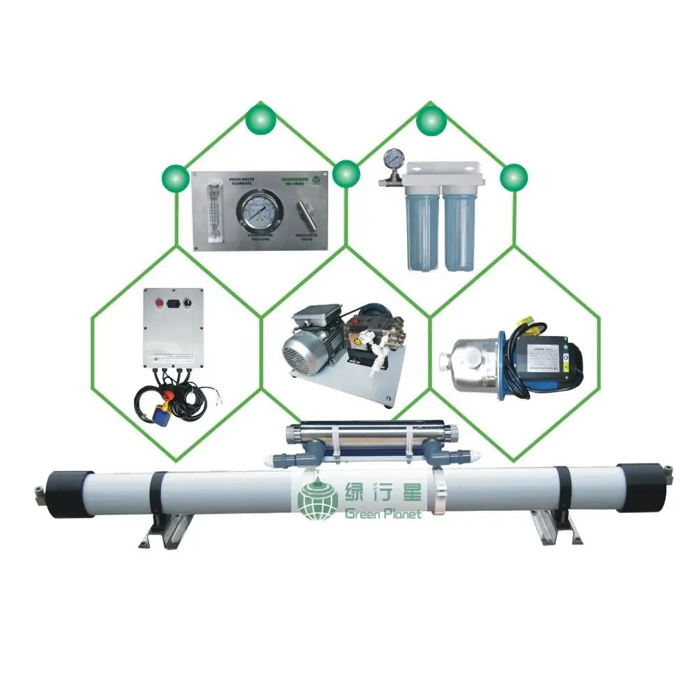 1000LPD Kecil Modular Air Laut Desalinator Air Laut Desalinator untuk Yacht Desalinasi Air Minum Sistem/Peralatan/Perangkat