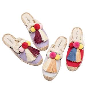 Populaire Chanvre Corde Semelle Femmes Espadrilles Plates Pantoufles Approvisionnement D'usine Personnaliser Chaussures - Product Image 2