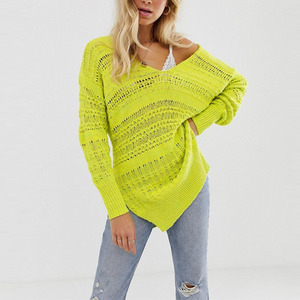 Pullover da donna primavera estate <span class=keywords><strong>cacciatore</strong></span> verde uncinetto maglia Casual Design cavo per la stagione autunnale - Product Image 3