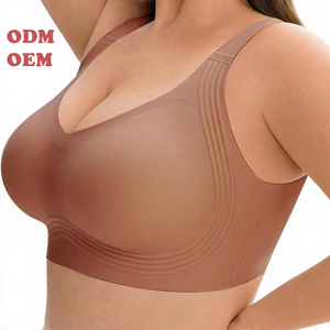 Sujetadores inalámbricos personalizables de gelatina para mujer, de copa completa, sin costuras, transpirables, de cobertura total, sin aros, talla grande, tipo camiseta. - Product Image 1