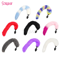 SEXBAY Plug anal en silicone médical avec queue vibrante, queue de renard/chatte, jouet de jeu de rôle pour homme/femme pour la masturbation anale