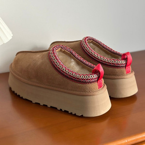 Bottes de neige personnalisées en fourrure, laine, peau de mouton, cuir véritable, pantoufles Tasman, bottes de neige UGgs, chaussures pour femmes - Product Image 5