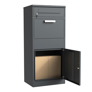 Buzón de Entrega de Paquetes Desmontable, Buzón de <span class=keywords><strong>Correos</strong></span> Gris Antirrobo, Buzón Resistente para Exteriores, Sin Necesidad de Trackaparcel - Product Image 3
