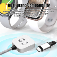Câble de charge universel 2 en 1 pour montre, 60W USB C vers USB C + chargeur magnétique pour montre, câble de charge rapide