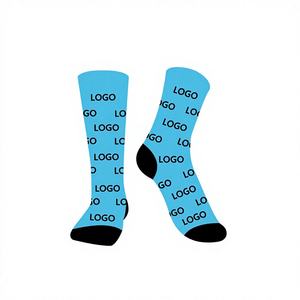 Chaussettes de sport personnalisées pour hommes et femmes, séchage rapide, respirantes, impression numérique, logo haute définition, doublure en laine pour le cyclisme hivernal - Product Image 1
