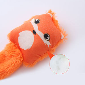 Wholesale Hot Selling Cute fox Model Cartoon Squirrel Raccoon Doll Filled Sound Paper Interactive Biting Cat Mint <b>Plush</b> Toys - Product Image 5