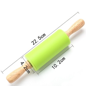 Hot Sales Kitchen Accessories Set Baking Silicone Mat and Wood <b>Rolling</b> Pin Baking Sets - Product Image 5