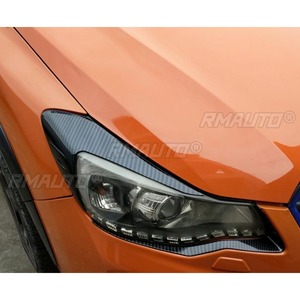 คาร์บอนลุค ไฟหน้ารถยนต์ คิ้วไฟหน้า ฝาครอบตกแต่ง สำหรับ Subaru XV 2012-2017 สติ๊กเกอร์ติดรถยนต์ ฝาครอบตกแต่งคิ้วไฟหน้า แต่งรถ - Product Image 6