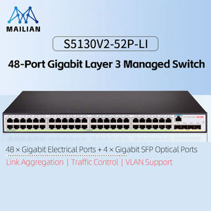 Conmutador Empresarial H3C S5130V2-52P Serie de 52 Puertos Gigabit, Capa 2, Administrado, Doble Apilamiento, POE, para Campus y Redes - Product Image 1