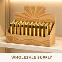 Flacon pulvérisateur de parfum vide en métal doré de 35 ml, atomiseur rechargeable avec capuchon doré, vente en gros, boîte de présentation de 480 unités, logo personnalisé