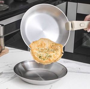 304 Stainless Steel Classic Electromagnetic Gas Full Set Cookware Non-Stick Household Kitchenware Detachable <b>Handle</b> Frying <b>Pan</b> - Product Image 6
