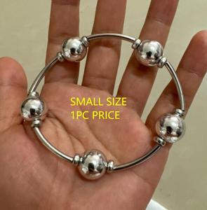Kaimei 2026 joyería de moda 1 pieza grandes mujeres pulsera de perlas gruesas mujeres Chubby bolas de plata pila mujeres bolas pulseras grandes - Product Image 3