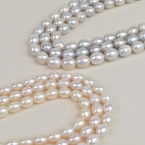 Perles de culture d'eau douce naturelles de 9-10 mm, grandes, presque en vrac, pour chaîne de perles semi-finie, accessoires de bijoux DIY - Product Image 4