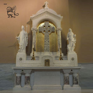 BLVE personnaliser sculpté à la main prières religieuses <span class=keywords><strong>église</strong></span> autel pierre marbre autel table pour <span class=keywords><strong>église</strong></span> - Product Image 2
