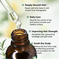 Perawatan Rambut Label Pribadi Wild Leave-in Hair Oil Serum Minyak Pertumbuhan Rosemary Mint untuk Rambut Afrika