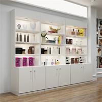 Présentoir mural cosmétique personnalisé pour centre commercial, vitrine de magasin de parfums, mobilier de magasin de détail, armoire de présentation cosmétique