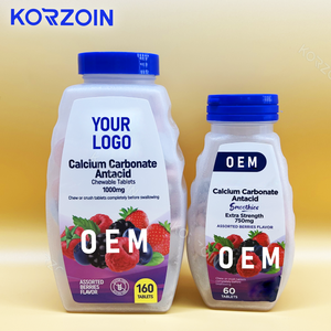 China Fabrikant Oem Natuur Gemaakt Dieet Calcium Magnesium Zink Vitamine D3 Antacidum Kauwtablet Voor Hartverbranding - Product Image 1