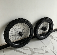 Nouvel ensemble de roues de 19/16 pouces avec jantes peintes latéralement, pneus tout-terrain argentés, chaîne, pignon et frein à disque pour Surron Light Bee Talaria 3x 4x