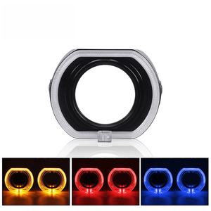 ฝาครอบตกแต่งวงแหวนไฟ LED Angel Eyes ขนาด 3 นิ้ว 2.5 นิ้ว รุ่น Square Shade สำหรับดัดแปลงไฟหน้ารถยนต์ 12V H4 ใช้ได้กับรถยนต์ทั่วไป - Product Image 4