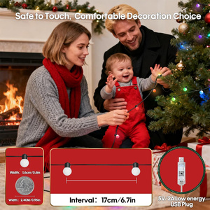 <span class=keywords><strong>Luces</strong></span> de Cadena LED RGB con Control por Aplicación, <span class=keywords><strong>Luces</strong></span> de Hadas Impermeables para Decoración de Balcones Exteriores - Product Image 4