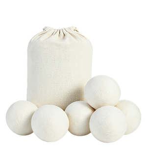 Lot de balles de séchage en feutre de laine 100 % naturelles, écologiques et biologiques, faites à la main en Nouvelle-Zélande, réutilisables pour la lessive - Product Image 1