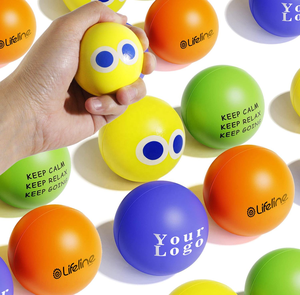 Ballon de rééducation en PU solide avec logo personnalisé disponible, entraîneur de force des doigts pour personnes âgées, ballon de massage des pieds pour yoga, ballon de fascia, jouet pour enfants - Product Image 6