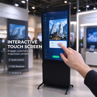 Écran d'affichage numérique portable en verre trempé LCD ADS de 43, 49, 55, 65 et 75 pouces